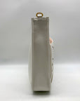 Style & Co White Faux Leather Deco Rose Medium Crossbody Bag