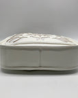 Style & Co White Faux Leather Deco Rose Medium Crossbody Bag