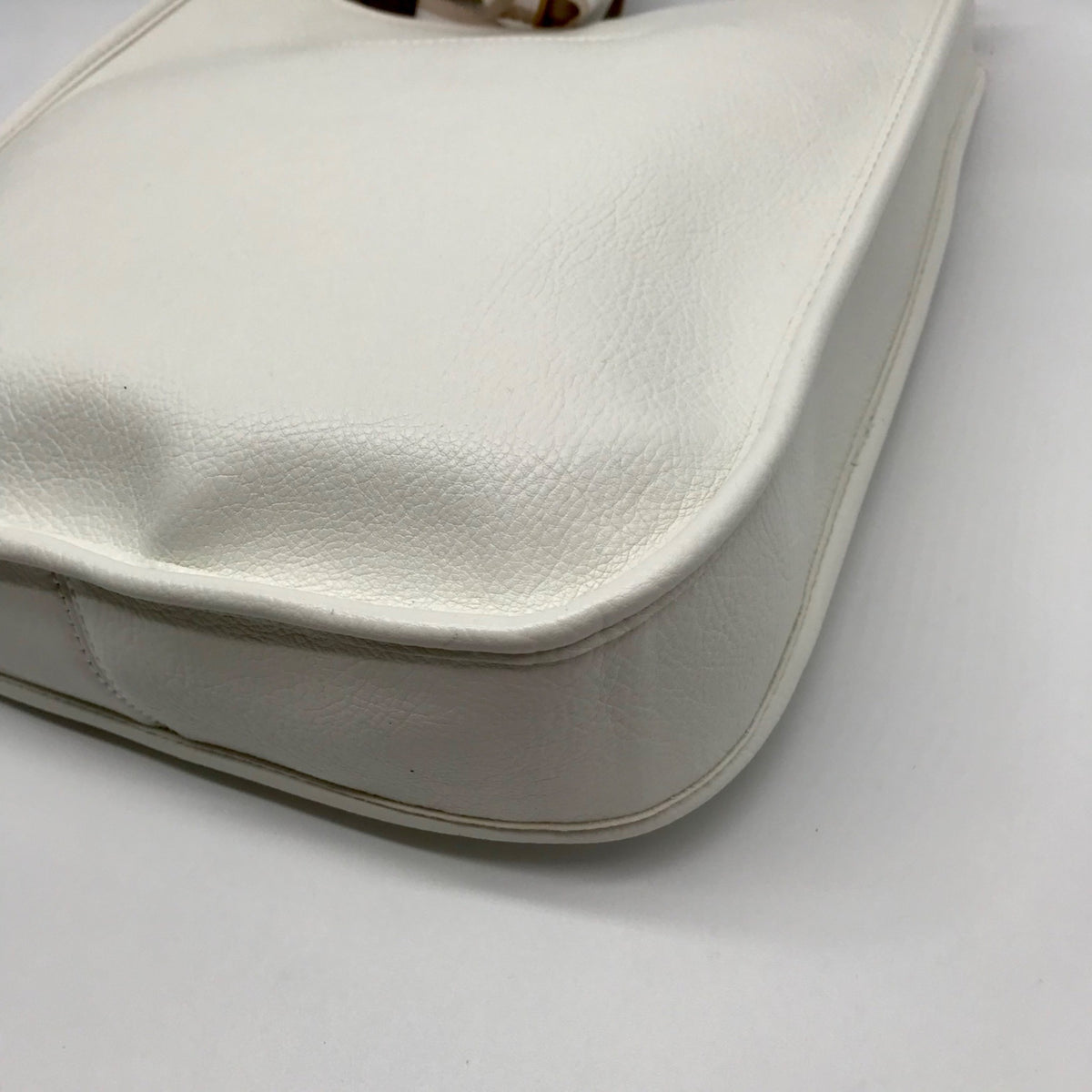 Style &amp; Co White Faux Leather Deco Rose Medium Crossbody Bag
