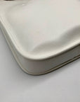 Style & Co White Faux Leather Deco Rose Medium Crossbody Bag