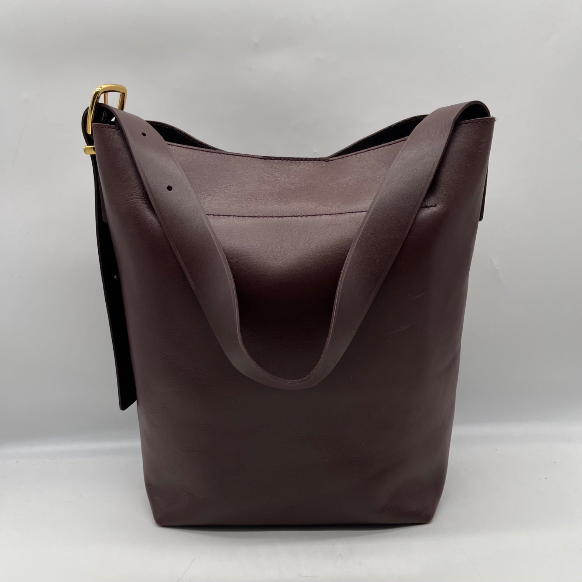 Madewell Essentials Burgundy Leather Tote