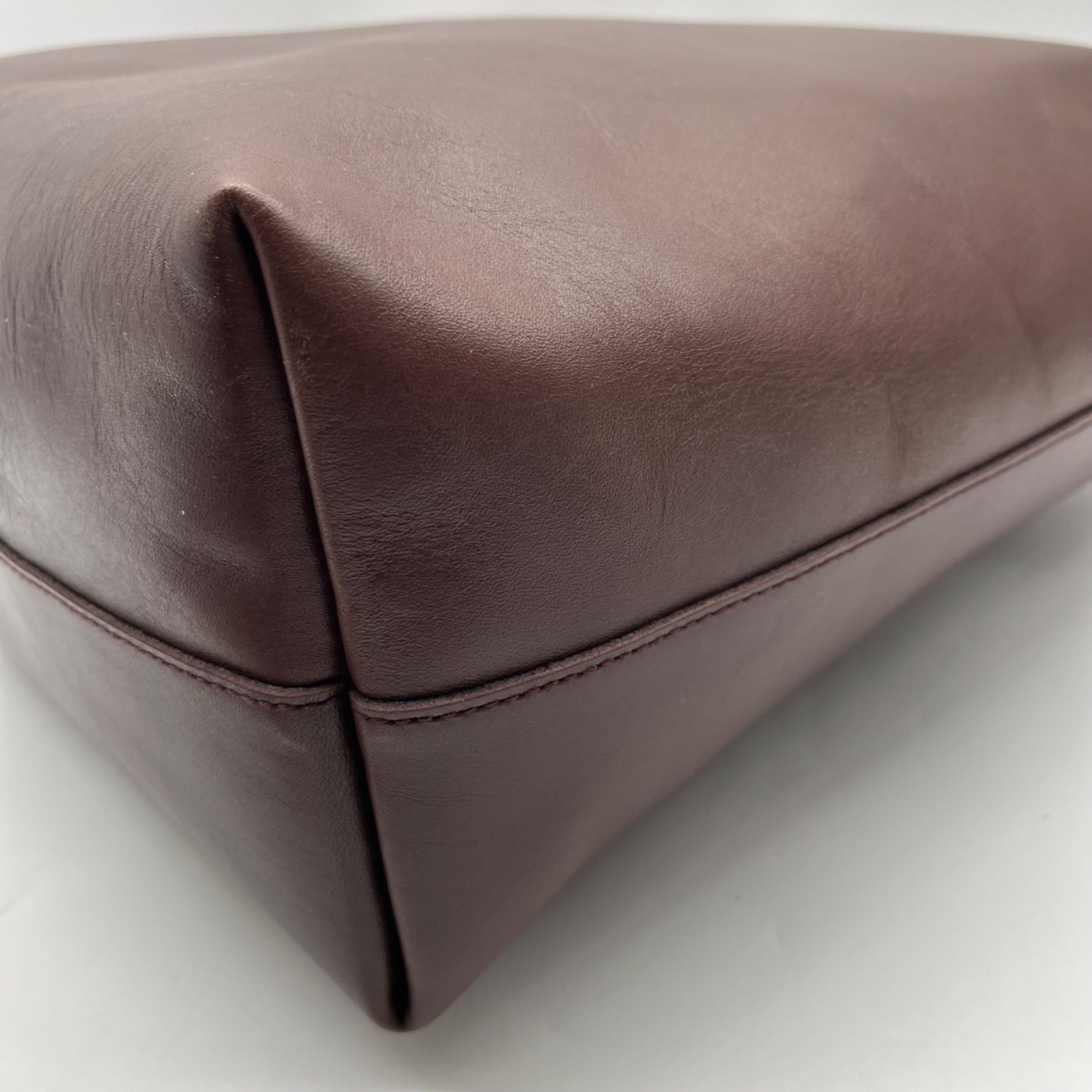 Madewell Essentials Burgundy Leather Tote