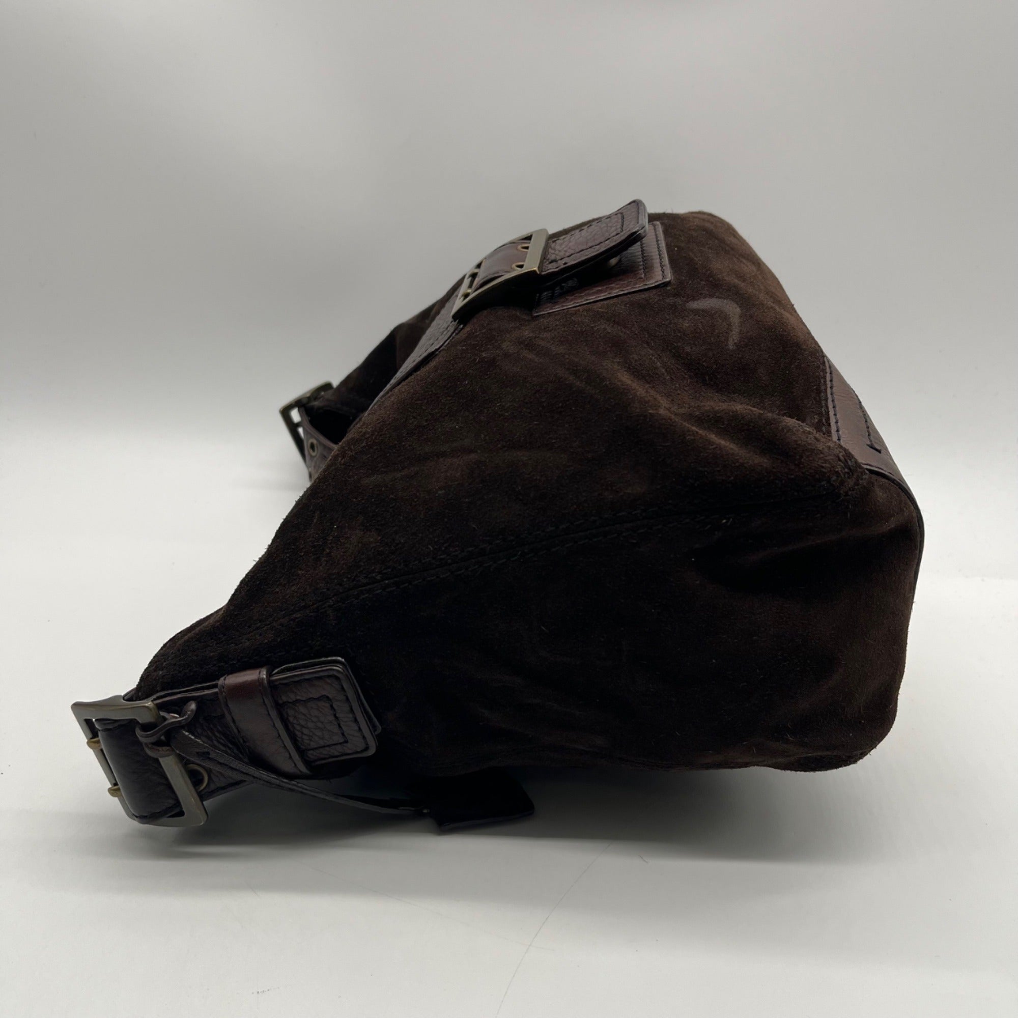 Banana Republic Chocolate Brown Suede Slouchy Hobo Bag