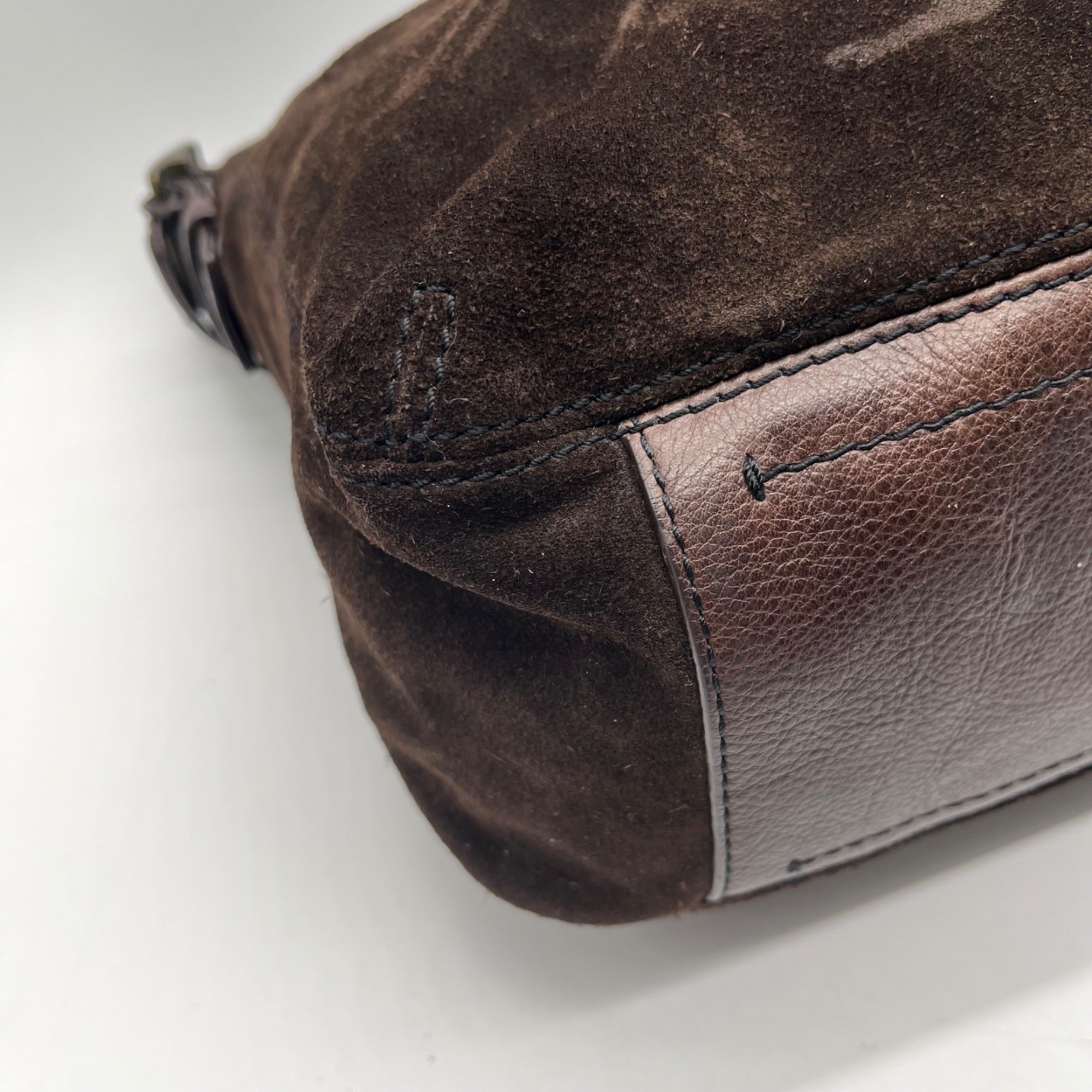 Banana Republic Chocolate Brown Suede Slouchy Hobo Bag