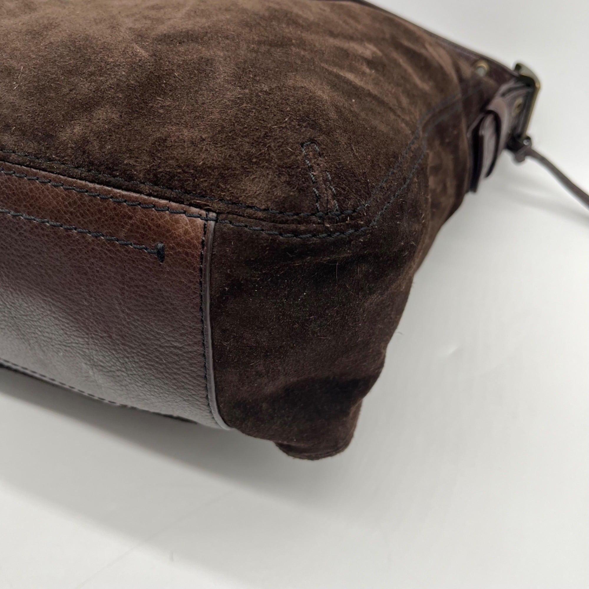 Banana Republic Chocolate Brown Suede Slouchy Hobo Bag