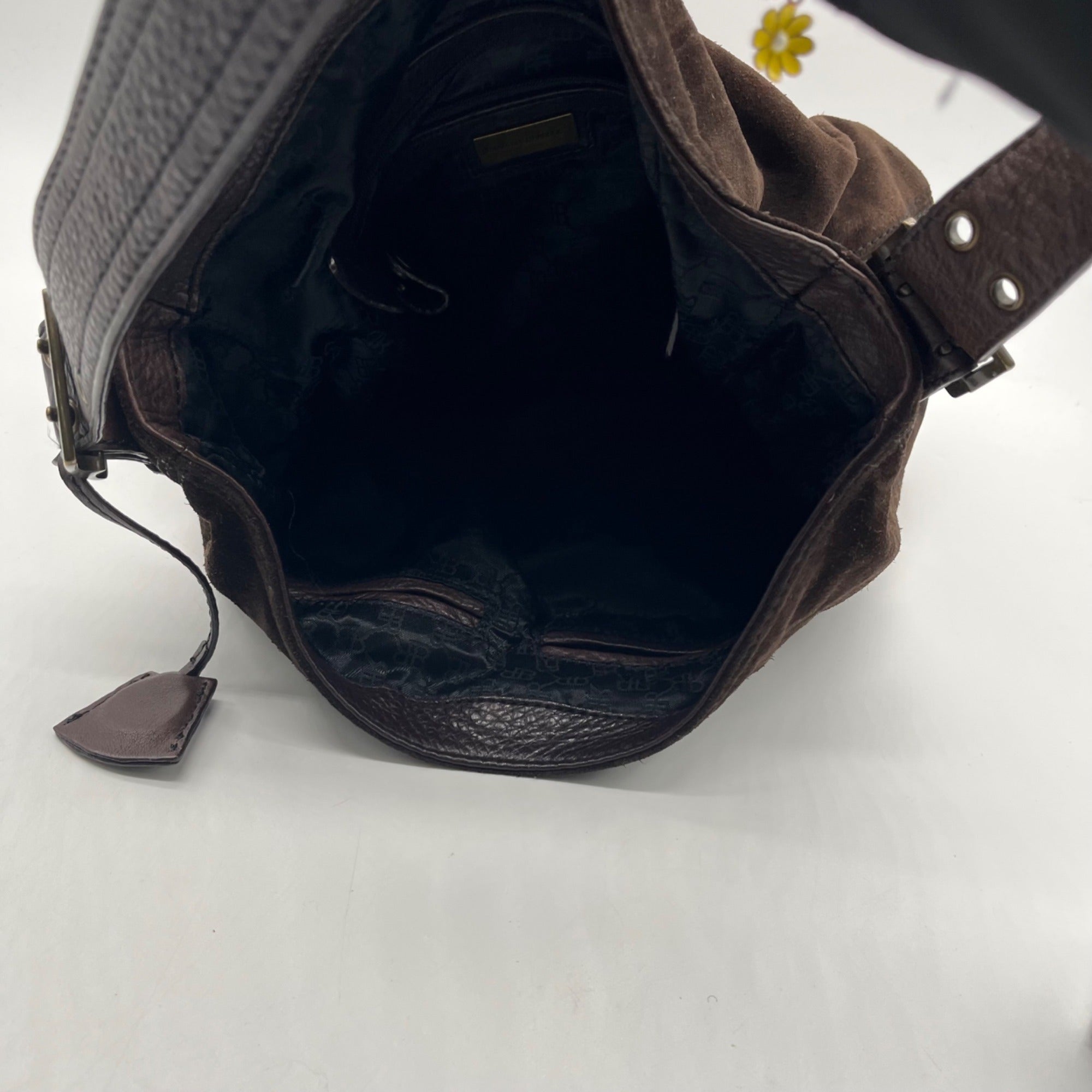Banana Republic Chocolate Brown Suede Slouchy Hobo Bag