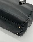 Kate Spade Black Pebbled Leather Mulberry Street Lise Satchel Bag
