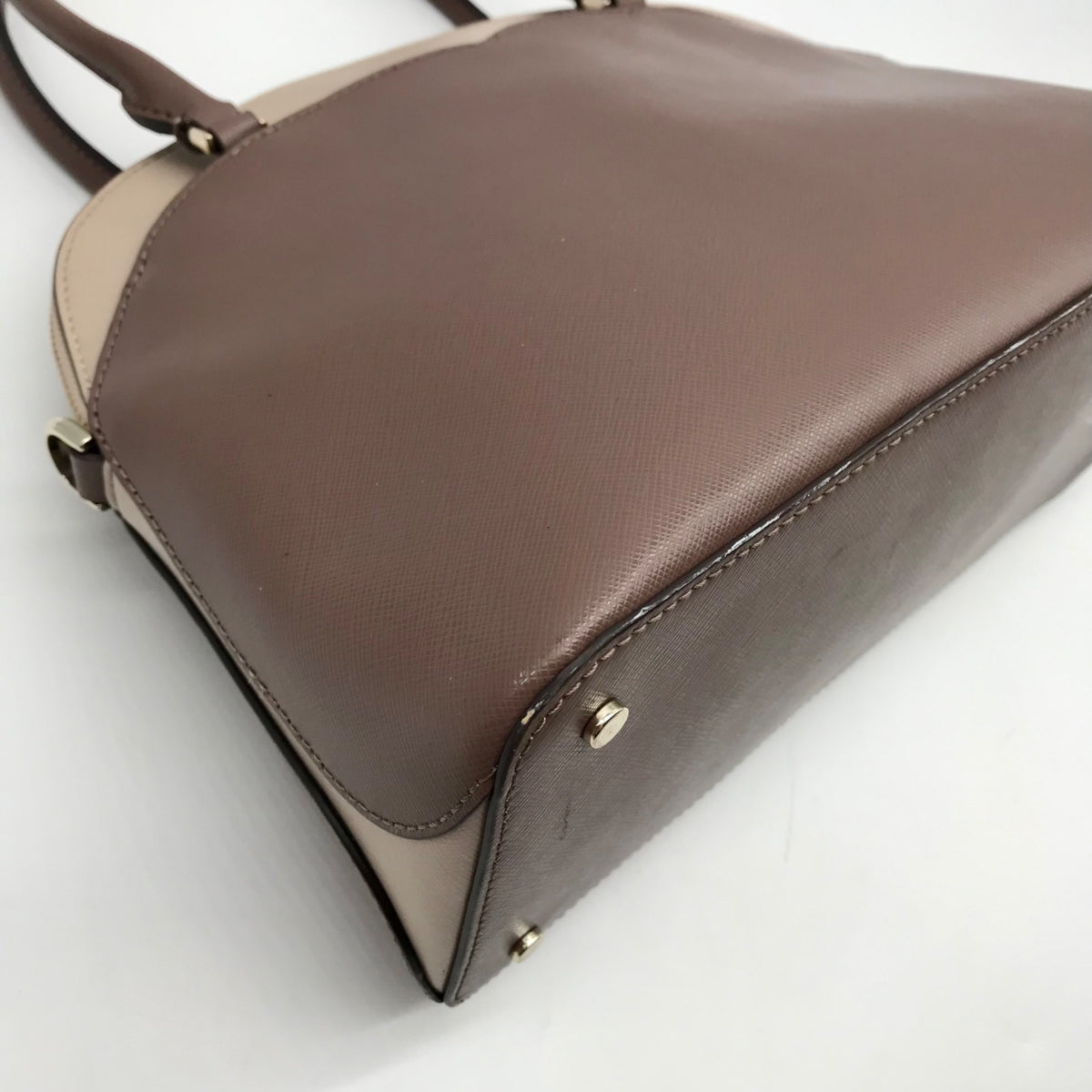 Kate Spade Neutral Colorblock Leather Payton Dome Satchel