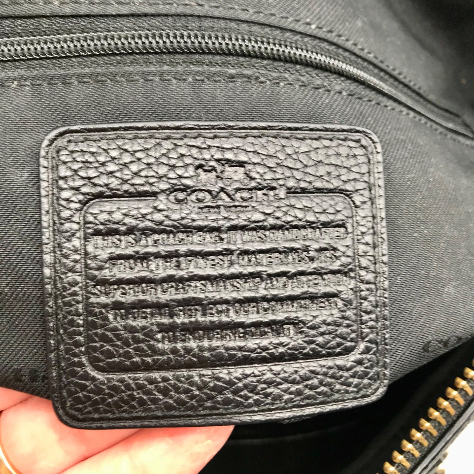 Coach Black Pebbled Leather Prairie Convertible Satchel Bag