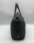 Coach Black Pebbled Leather Prairie Convertible Satchel Bag