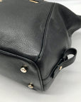 Coach Black Pebbled Leather Prairie Convertible Satchel Bag