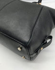 Coach Black Pebbled Leather Prairie Convertible Satchel Bag
