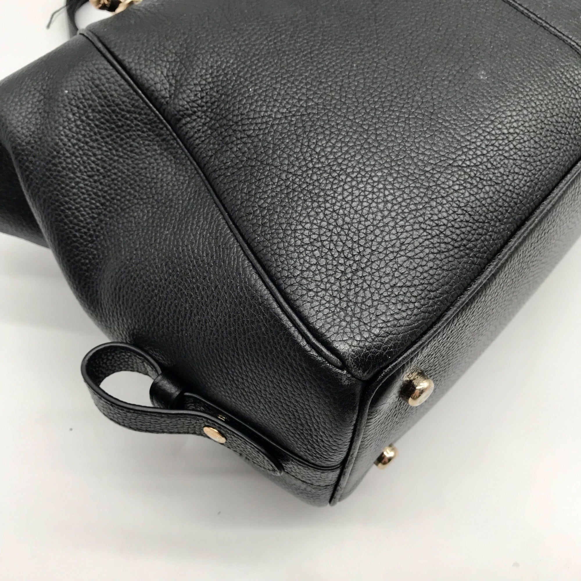 Coach Black Pebbled Leather Prairie Convertible Satchel Bag