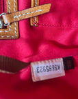 Dooney & Bourke Brown Crosshatch Leather Tote Bag