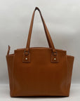 Dooney & Bourke Brown Crosshatch Leather Tote Bag