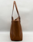 Dooney & Bourke Brown Crosshatch Leather Tote Bag