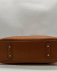 Dooney & Bourke Brown Crosshatch Leather Tote Bag
