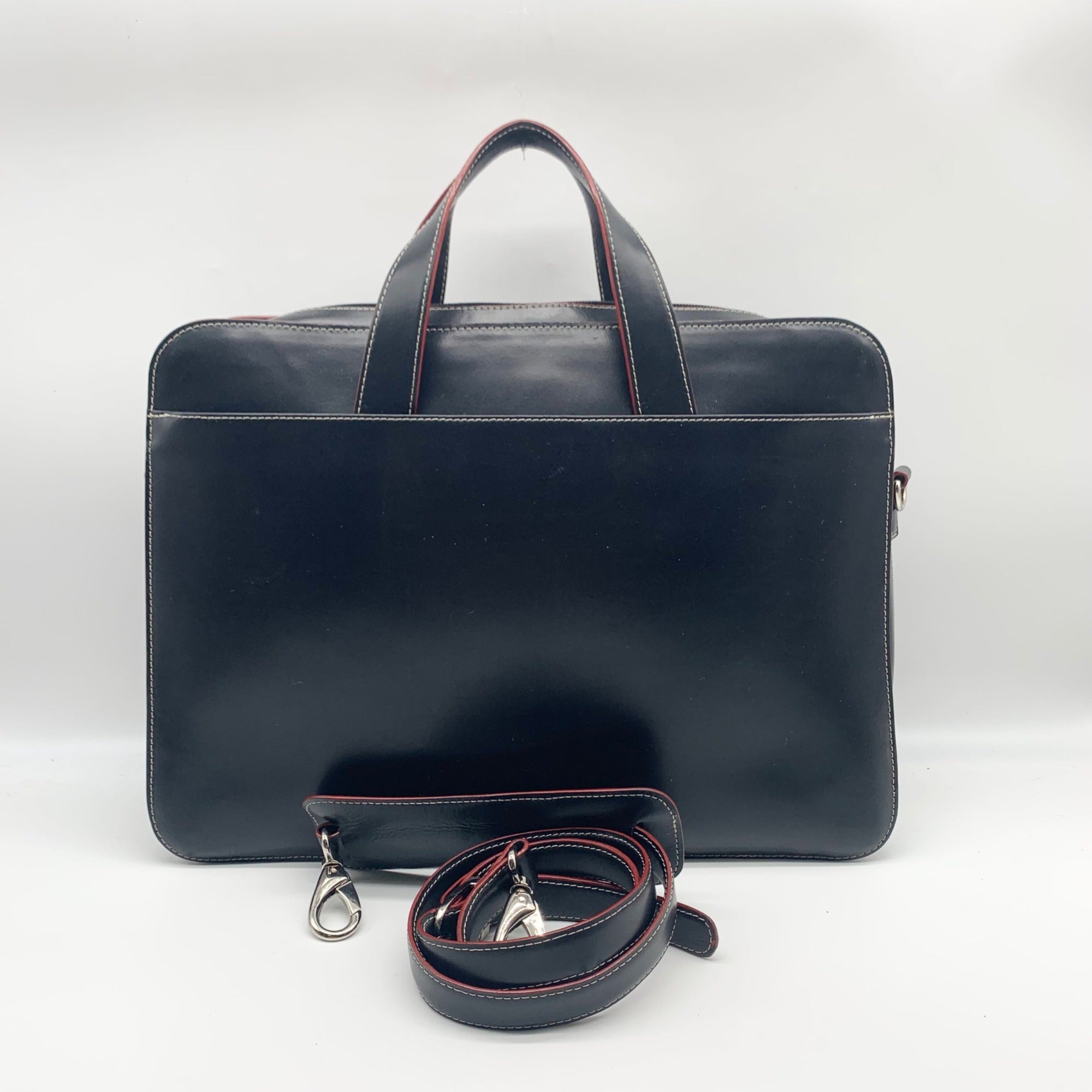 Lodis Black Leather Convertible Briefcase