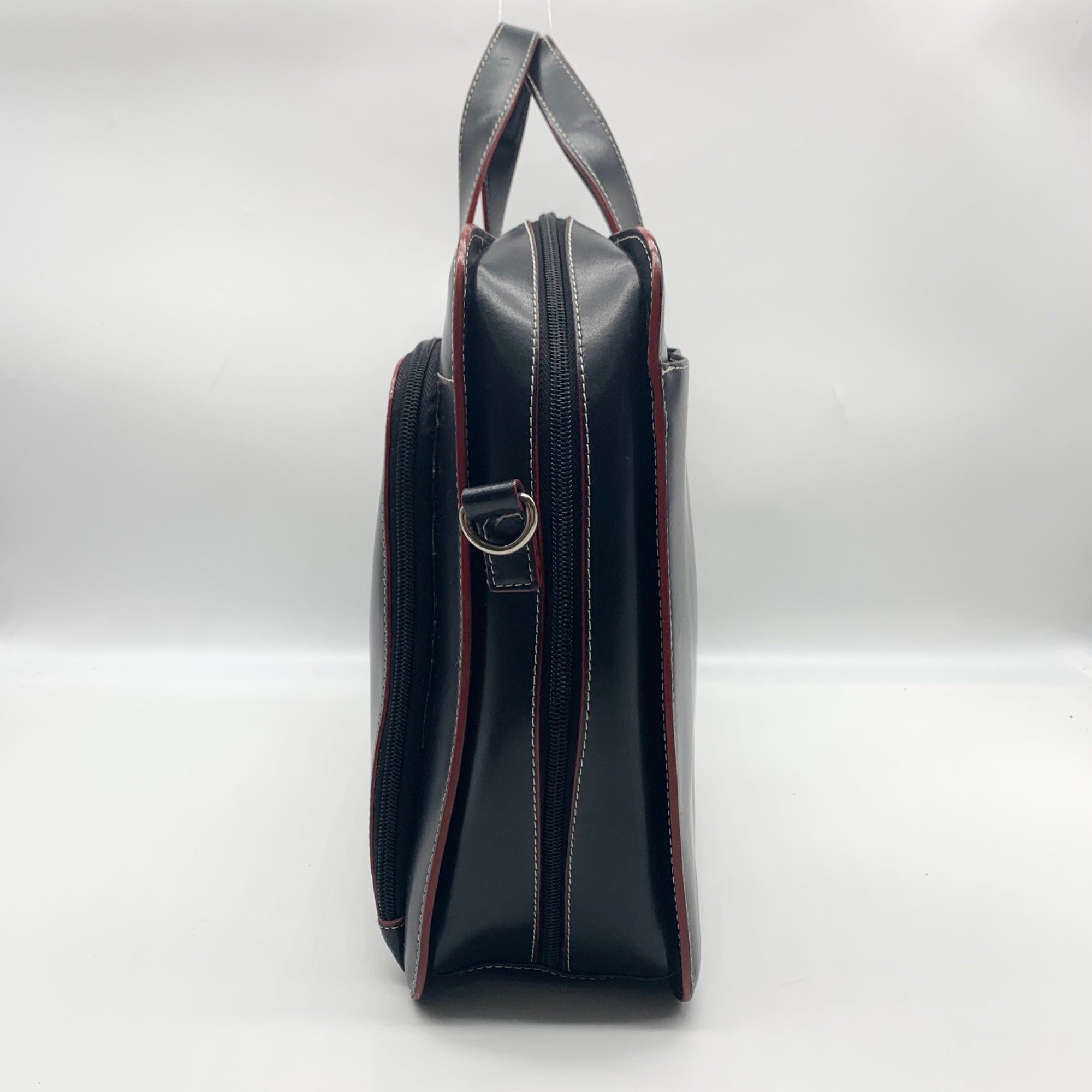 Lodis Black Leather Convertible Briefcase