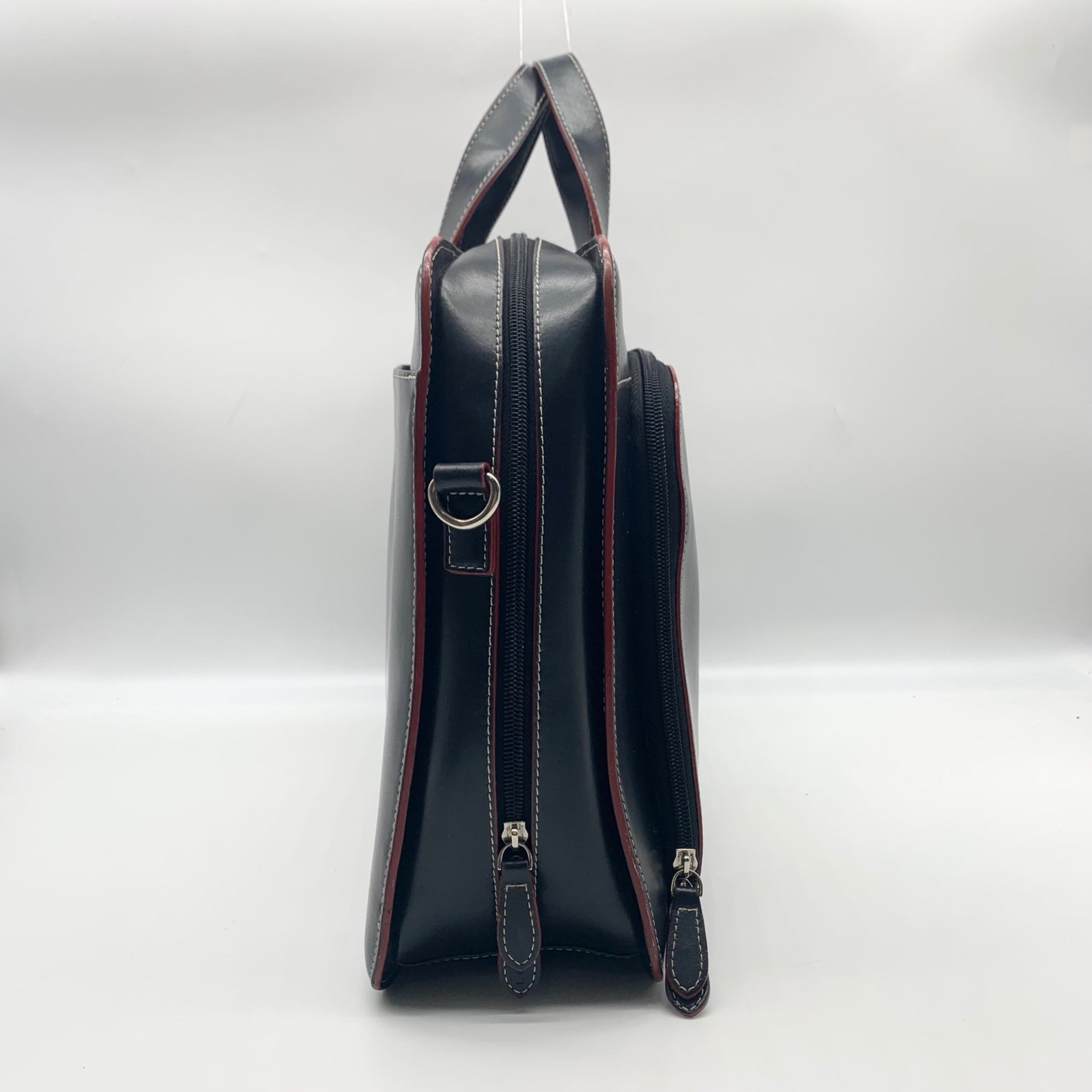 Lodis Black Leather Convertible Briefcase