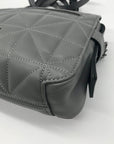 Vera Wang Grey Quilted Faux Leather Crossbody Bag
