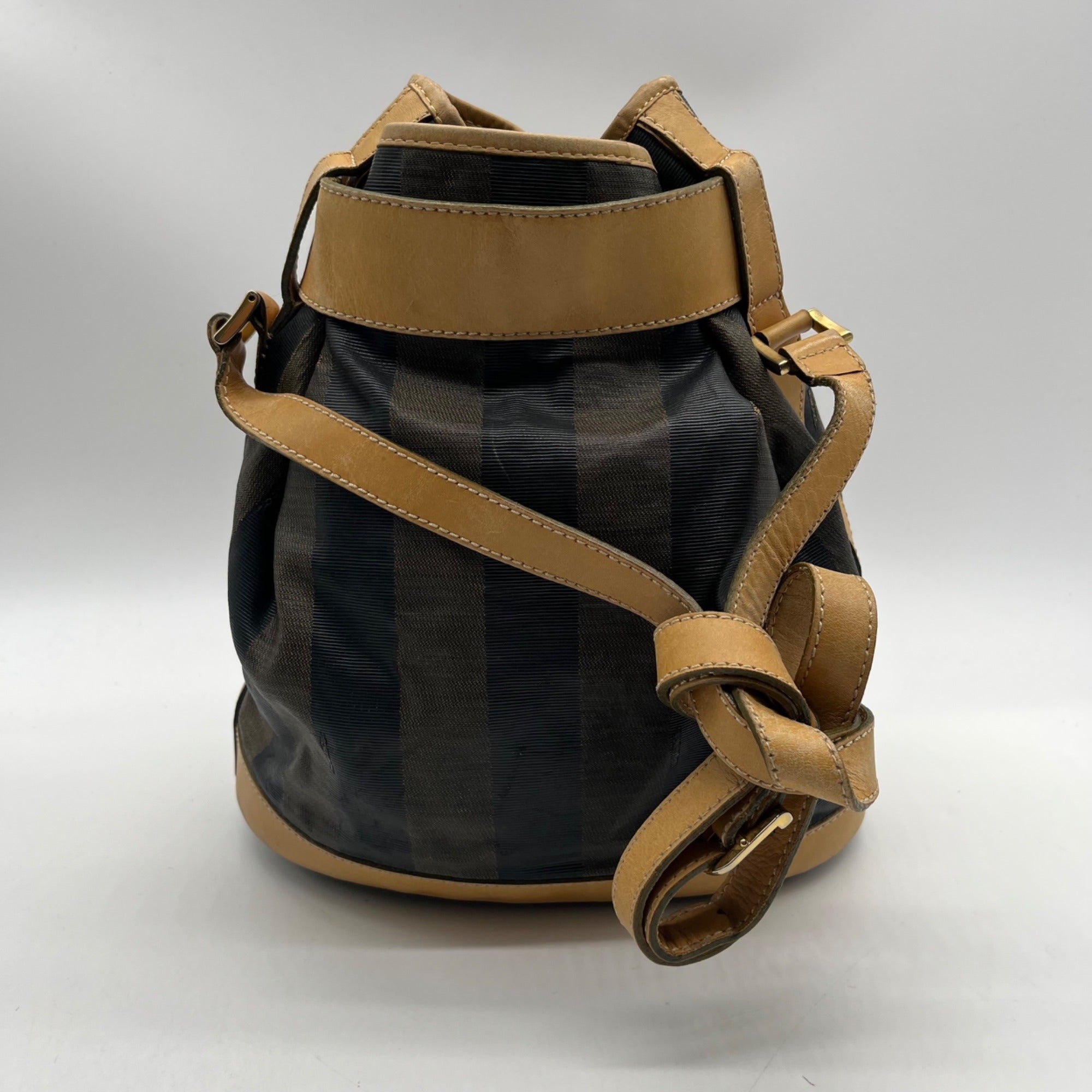 Vintage Fendi Pequin Bucket Bag