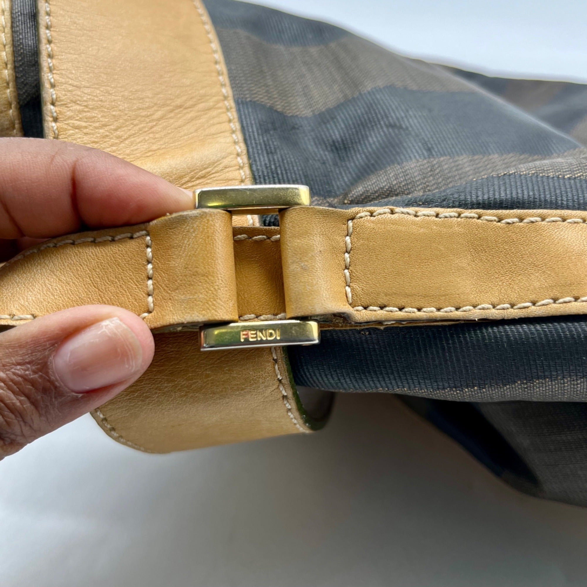 Vintage Fendi Pequin Bucket Bag