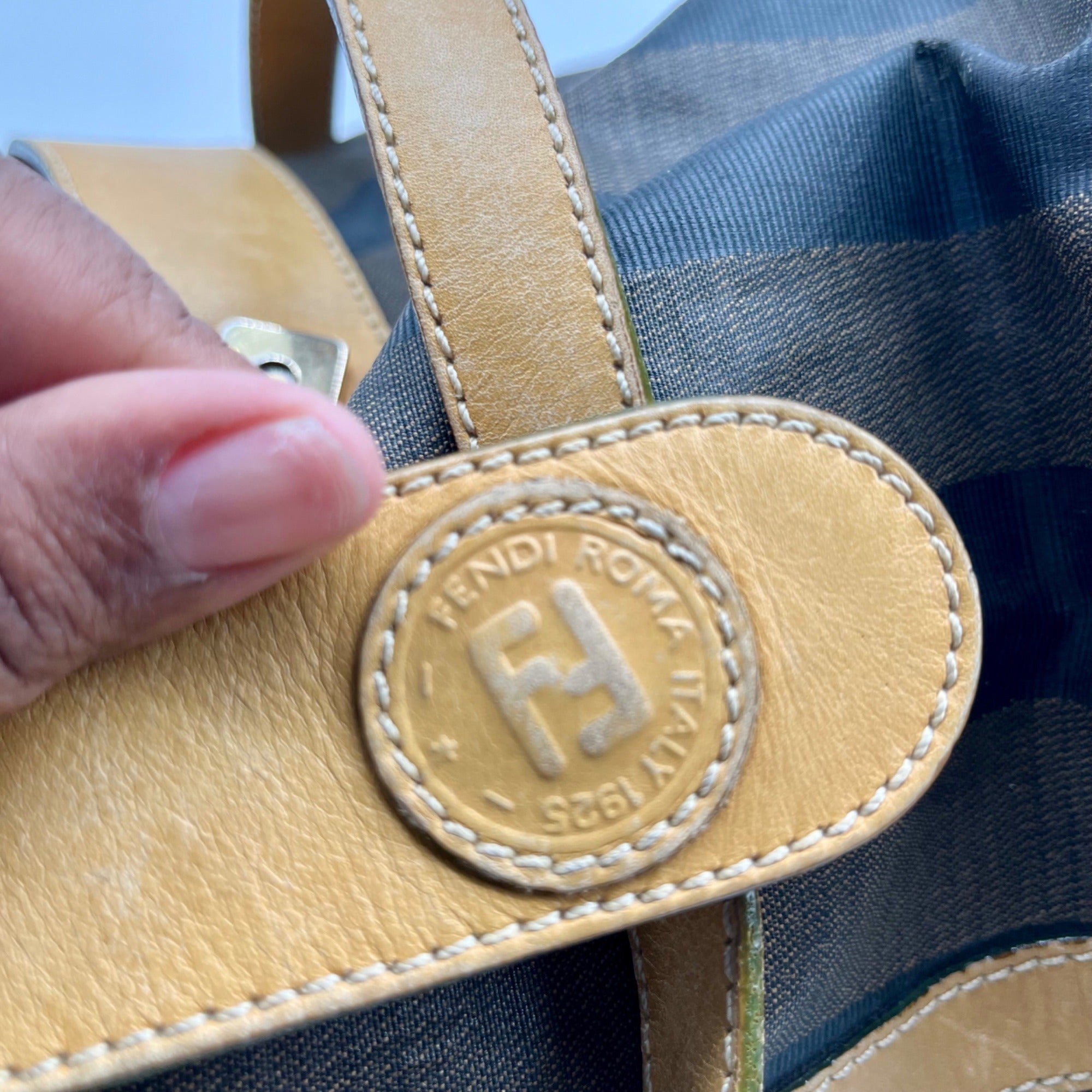 Vintage Fendi Pequin Bucket Bag