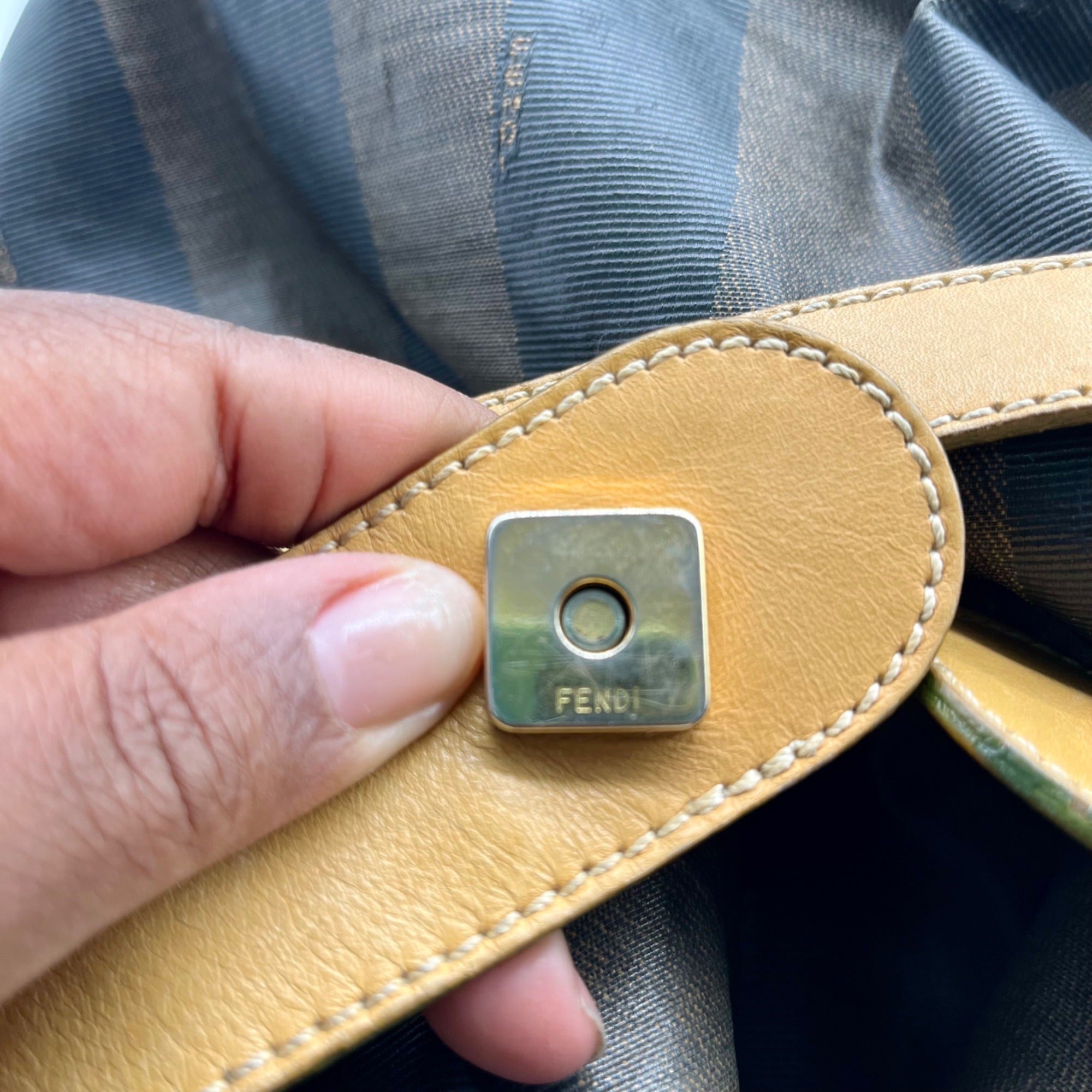 Vintage Fendi Pequin Bucket Bag