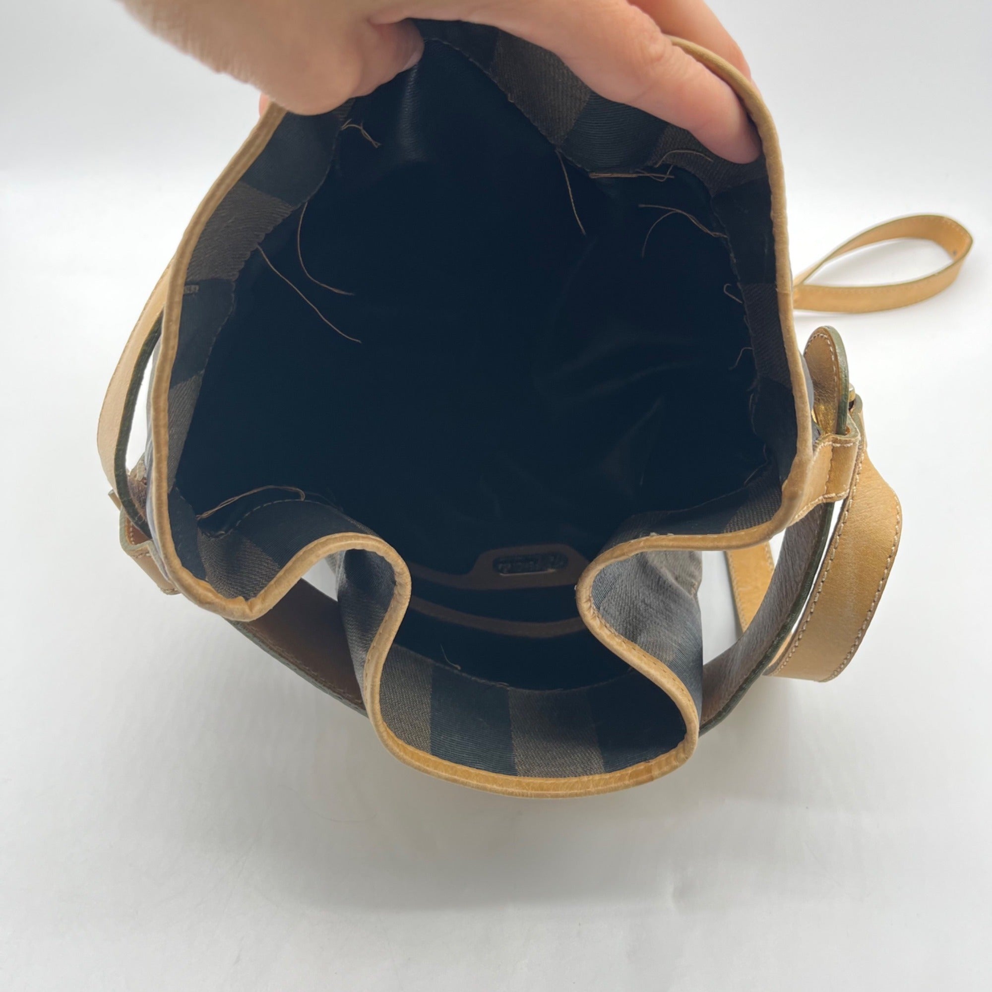 Vintage Fendi Pequin Bucket Bag