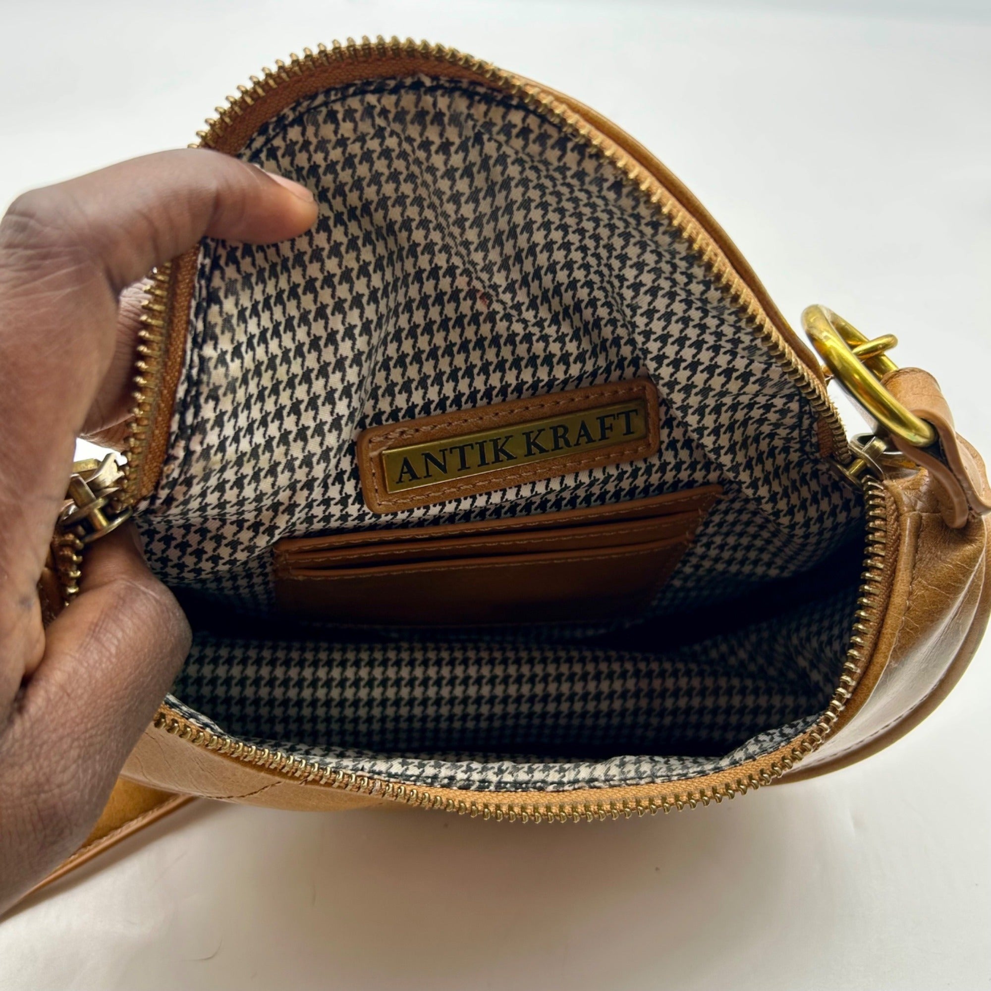 Antik Kraft Brown Leather Waistbag