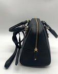 Michael Kors Black Saffiano Leather Dome Satchel Bag