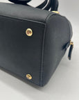 Michael Kors Black Saffiano Leather Dome Satchel Bag