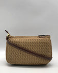 Rosetti Tan Woven Straw Shoulder Bag