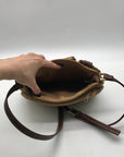 Rosetti Tan Woven Straw Shoulder Bag