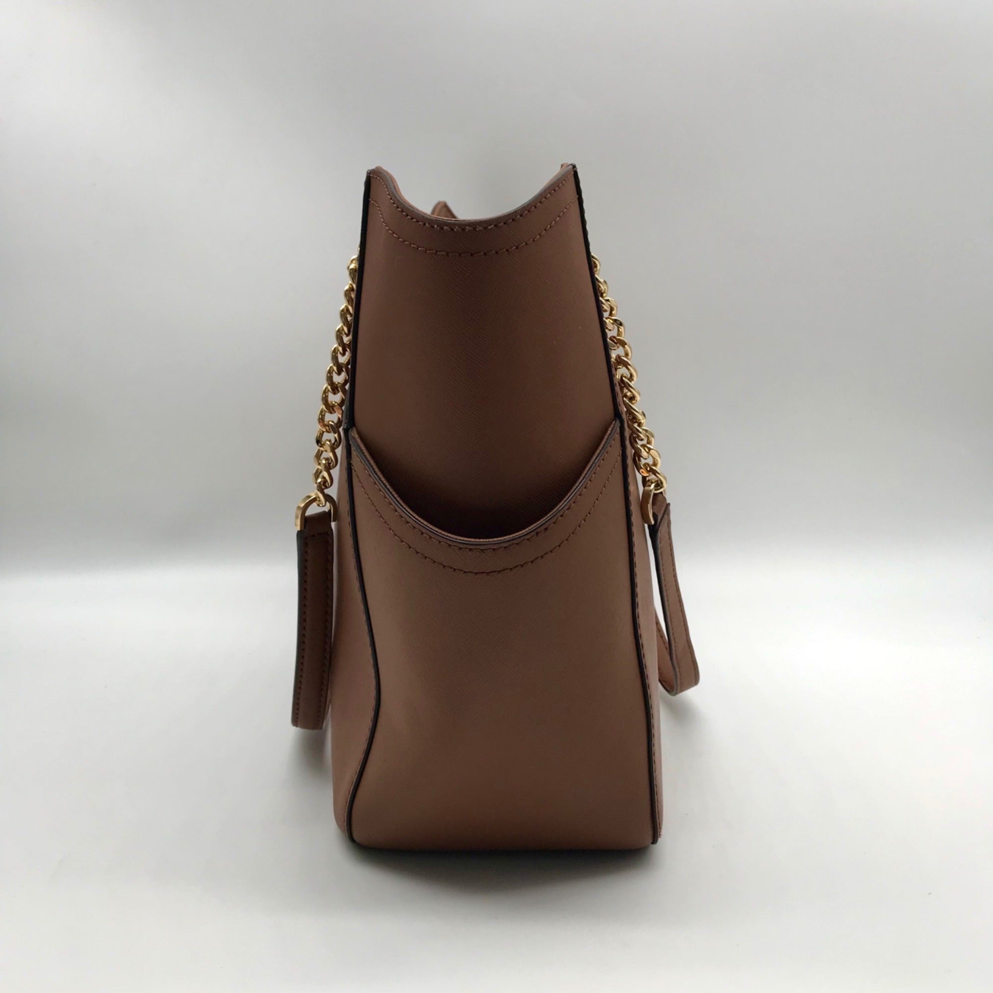 Michael Kors Brown Saffiano Leather Shoulder Bag