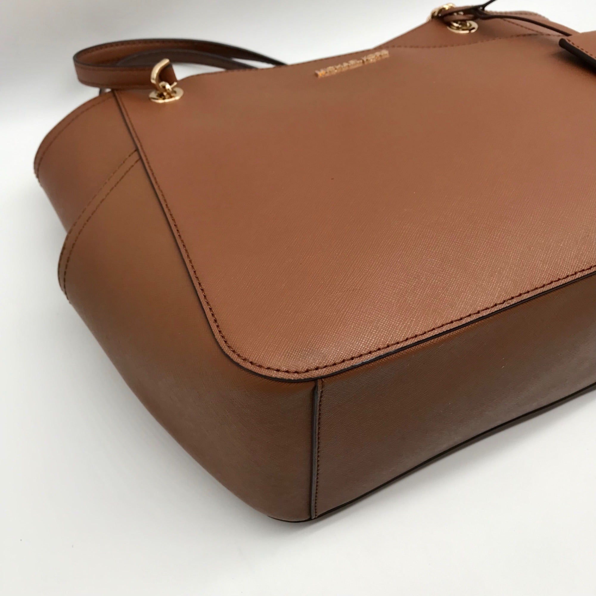 Michael Kors Brown Saffiano Leather Shoulder Bag