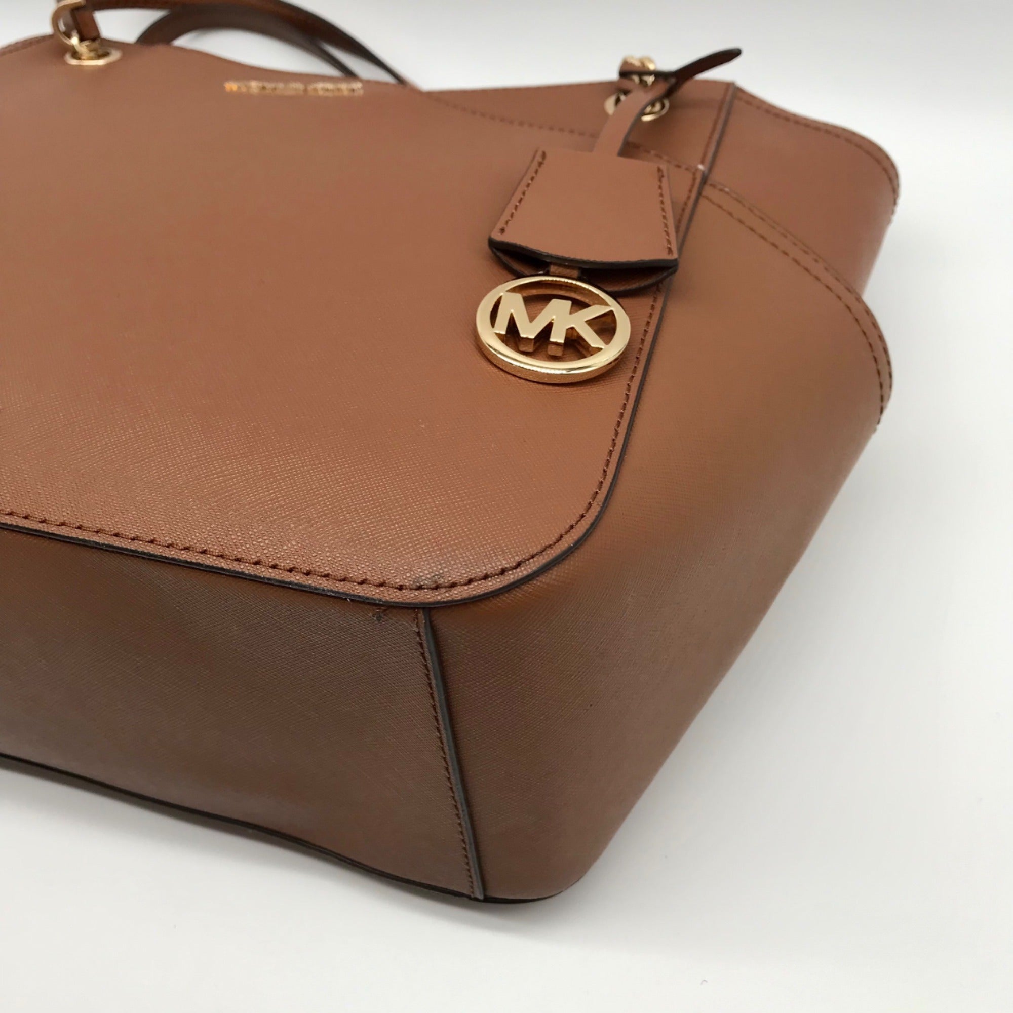 Michael Kors Brown Saffiano Leather Shoulder Bag