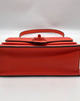 Michael Kors Orange Saffiano Leather Greenwich Small Crossbody Bag