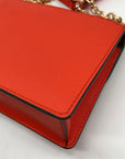 Michael Kors Orange Saffiano Leather Greenwich Small Crossbody Bag