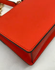 Michael Kors Orange Saffiano Leather Greenwich Small Crossbody Bag