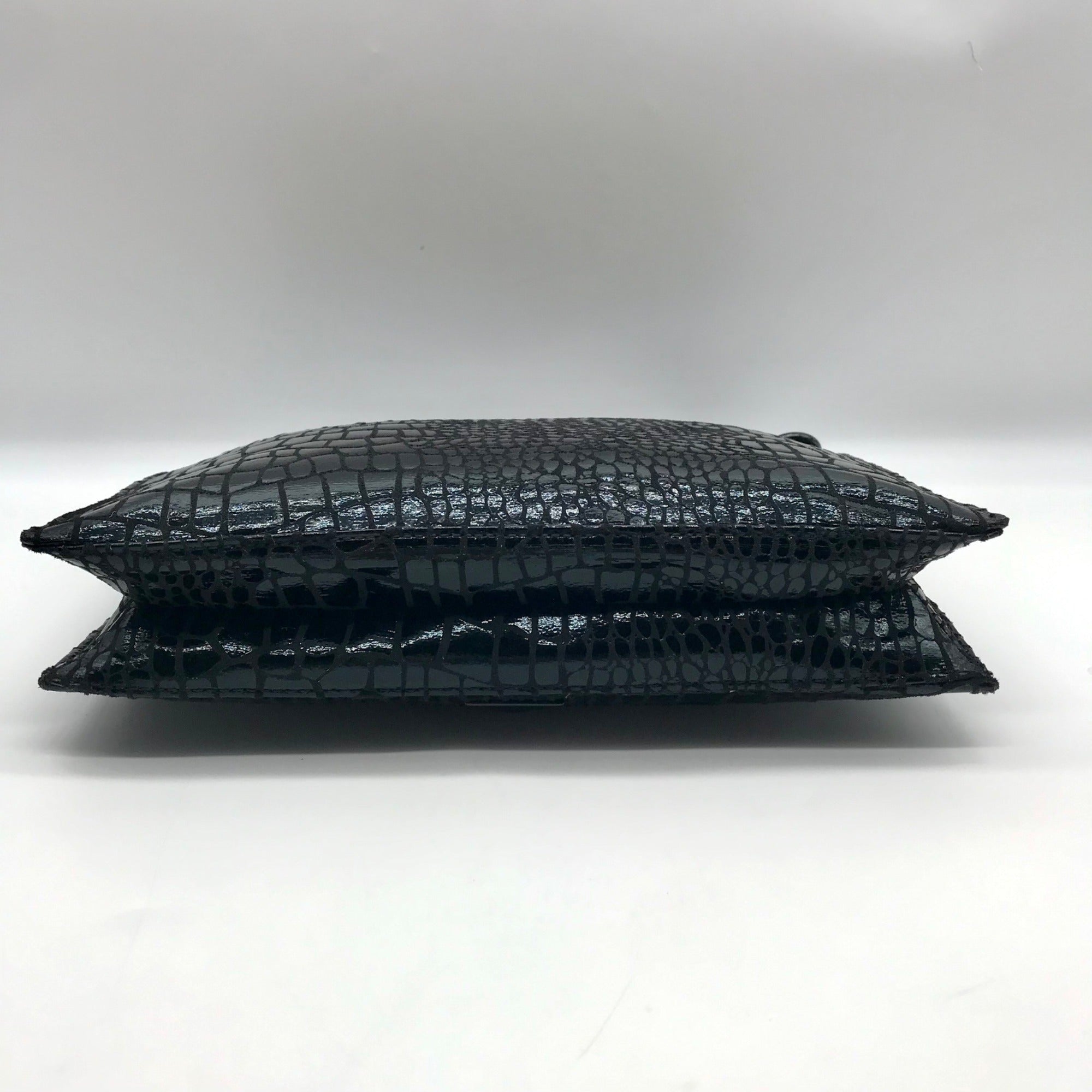 I.N.C. International Concepts Black Croc Faux Leather Crossbody Bag