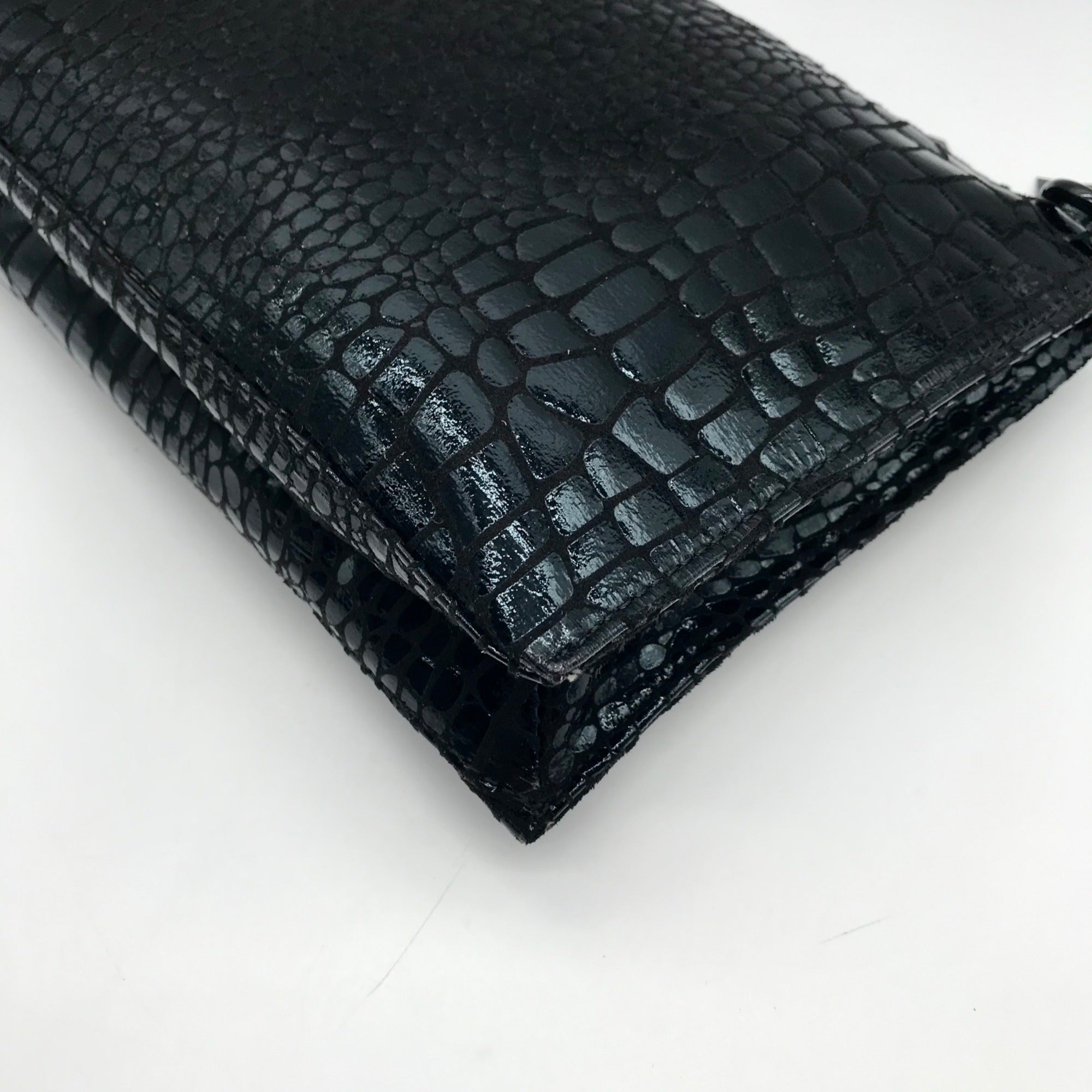 I.N.C. International Concepts Black Croc Faux Leather Crossbody Bag