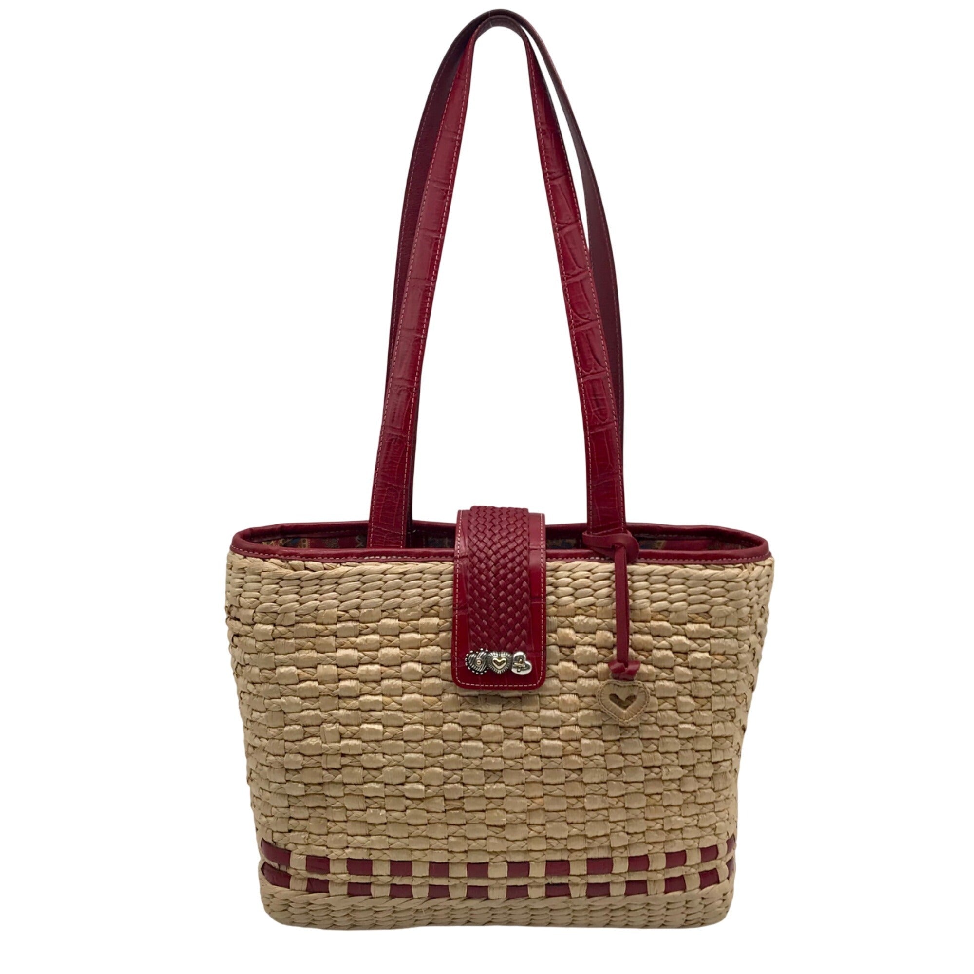 Brighton Tan Woven Raffia Tote Bag