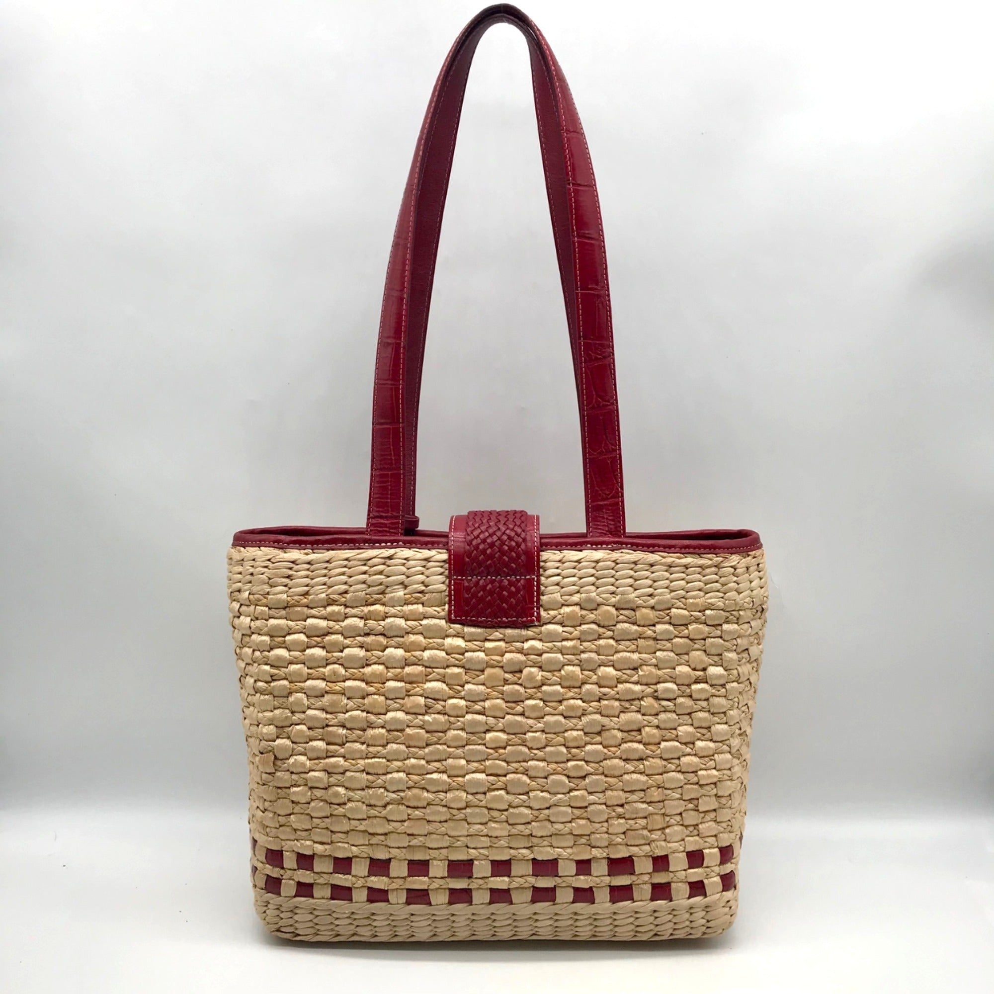 Brighton Tan Woven Raffia Tote Bag