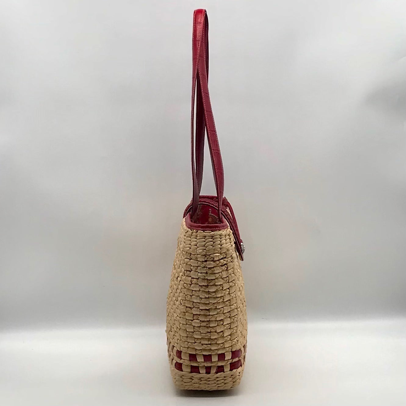 Brighton Tan Woven Raffia Tote Bag