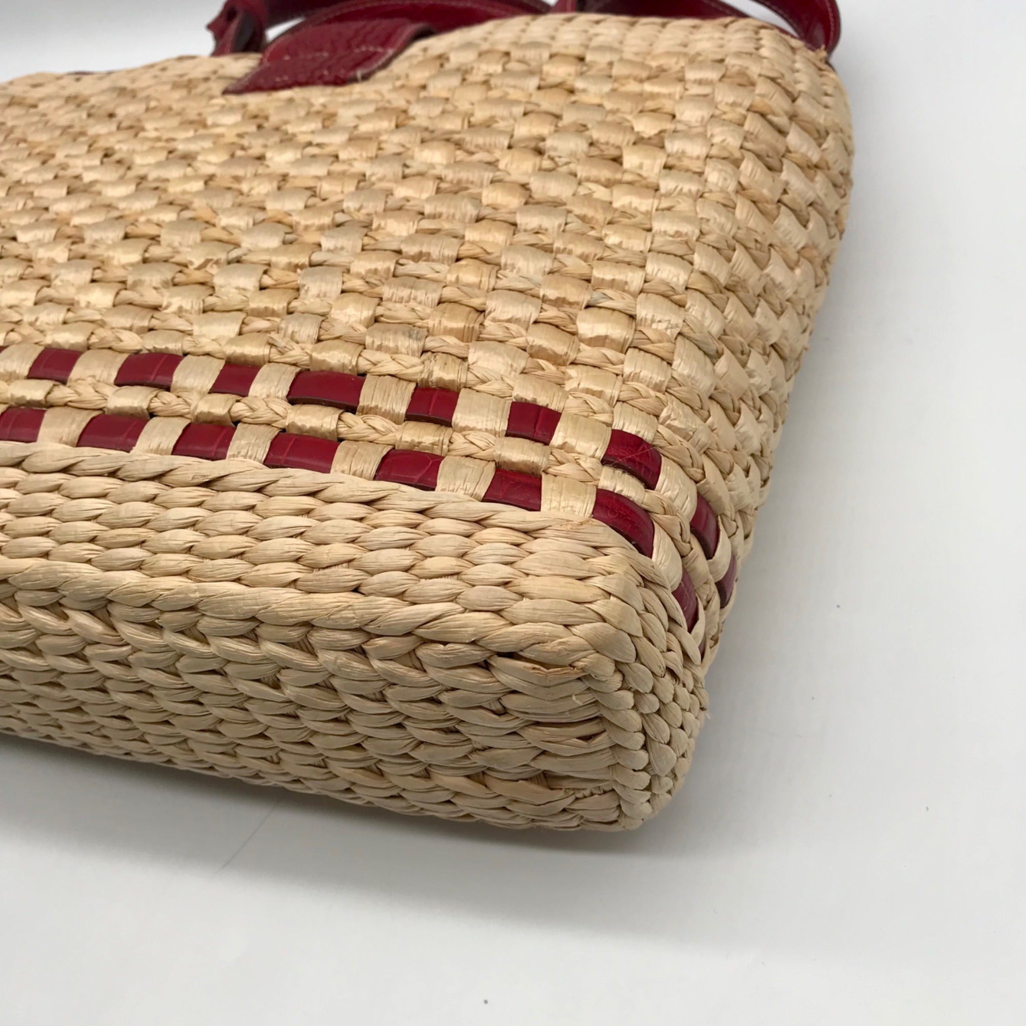 Brighton Tan Woven Raffia Tote Bag