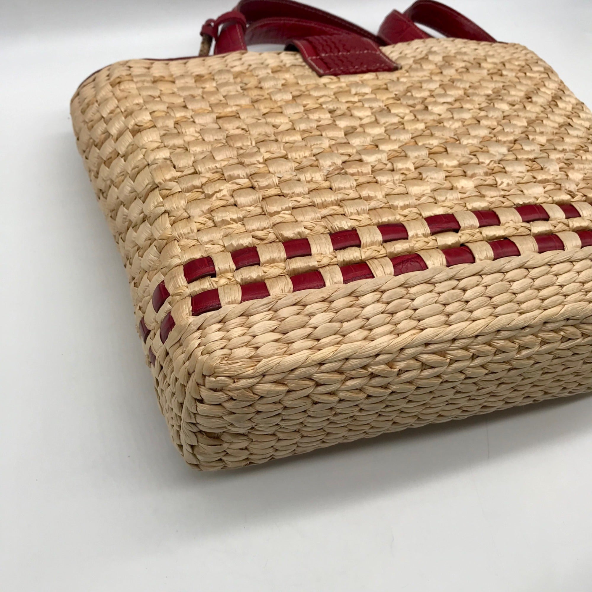 Brighton Tan Woven Raffia Tote Bag