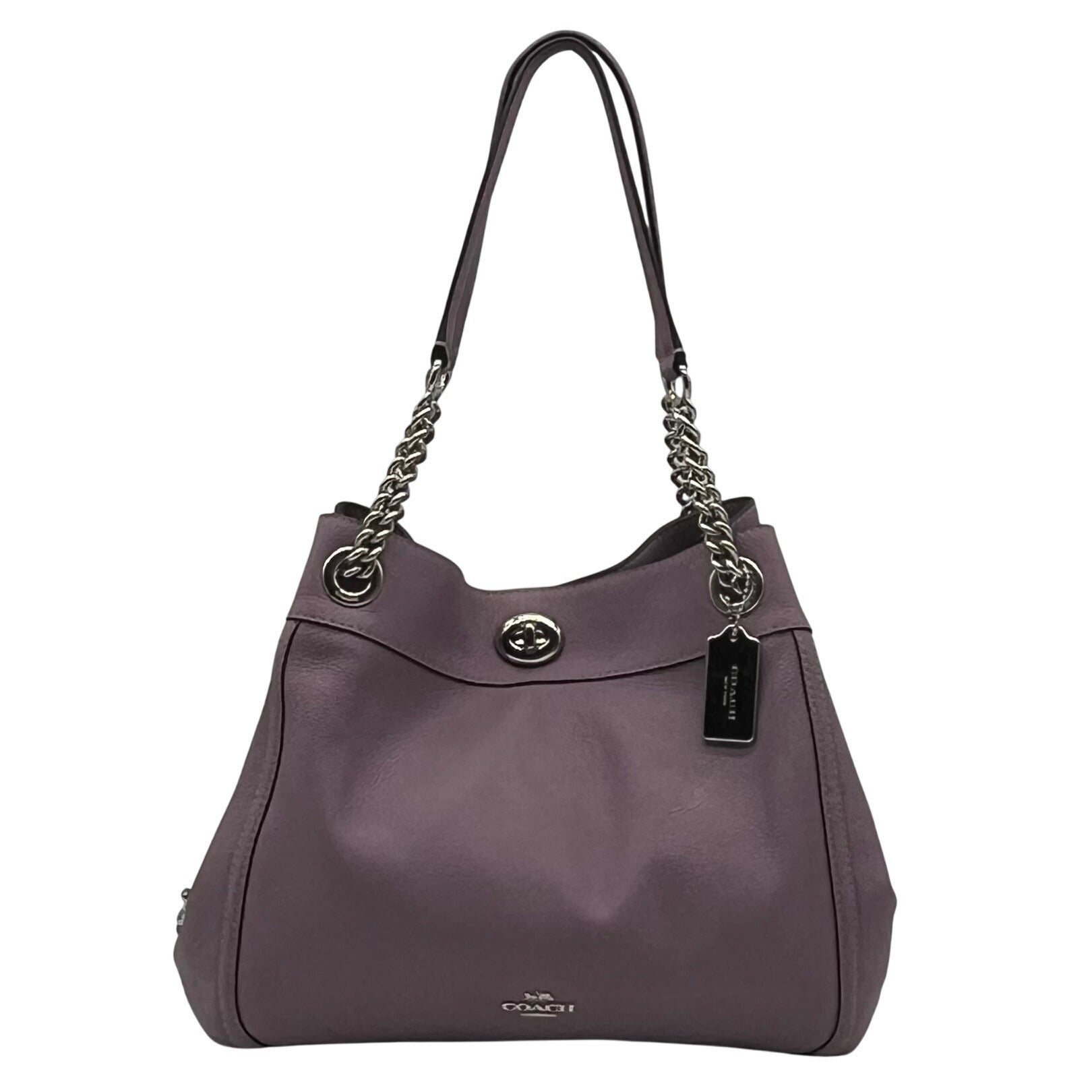Coach Lavender Leather Edie Shoulder Bag 36855 