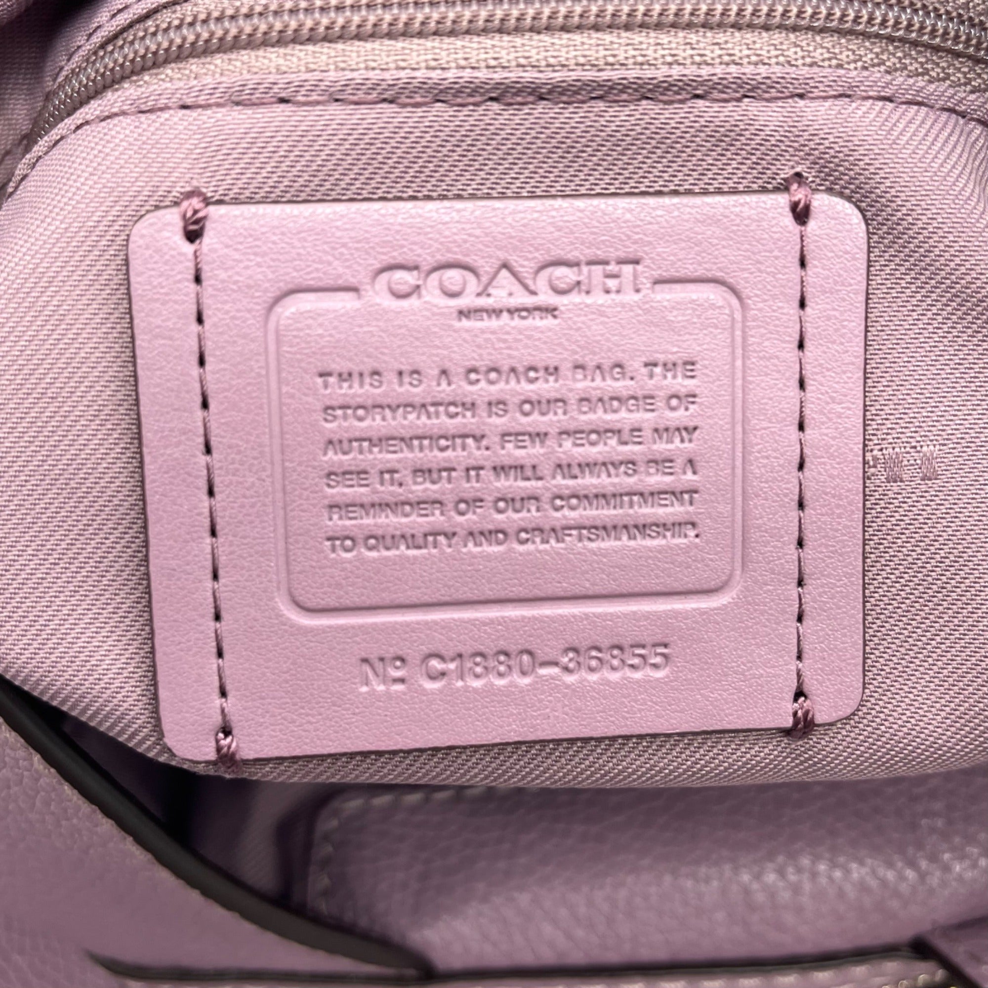 Coach Lavender Leather Edie Shoulder Bag 36855